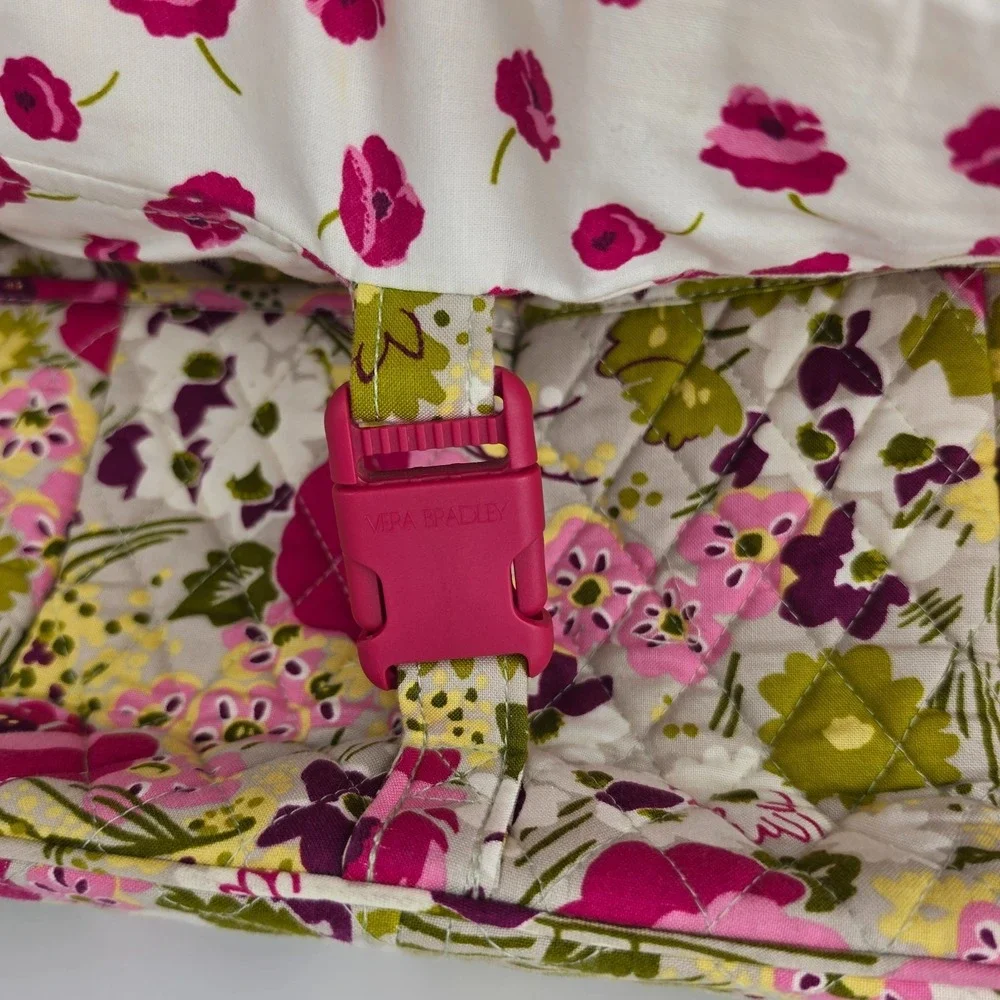 Vera Bradley Make Me Blush Quilted Laptop Messenger Bag Retired 2010 Floral